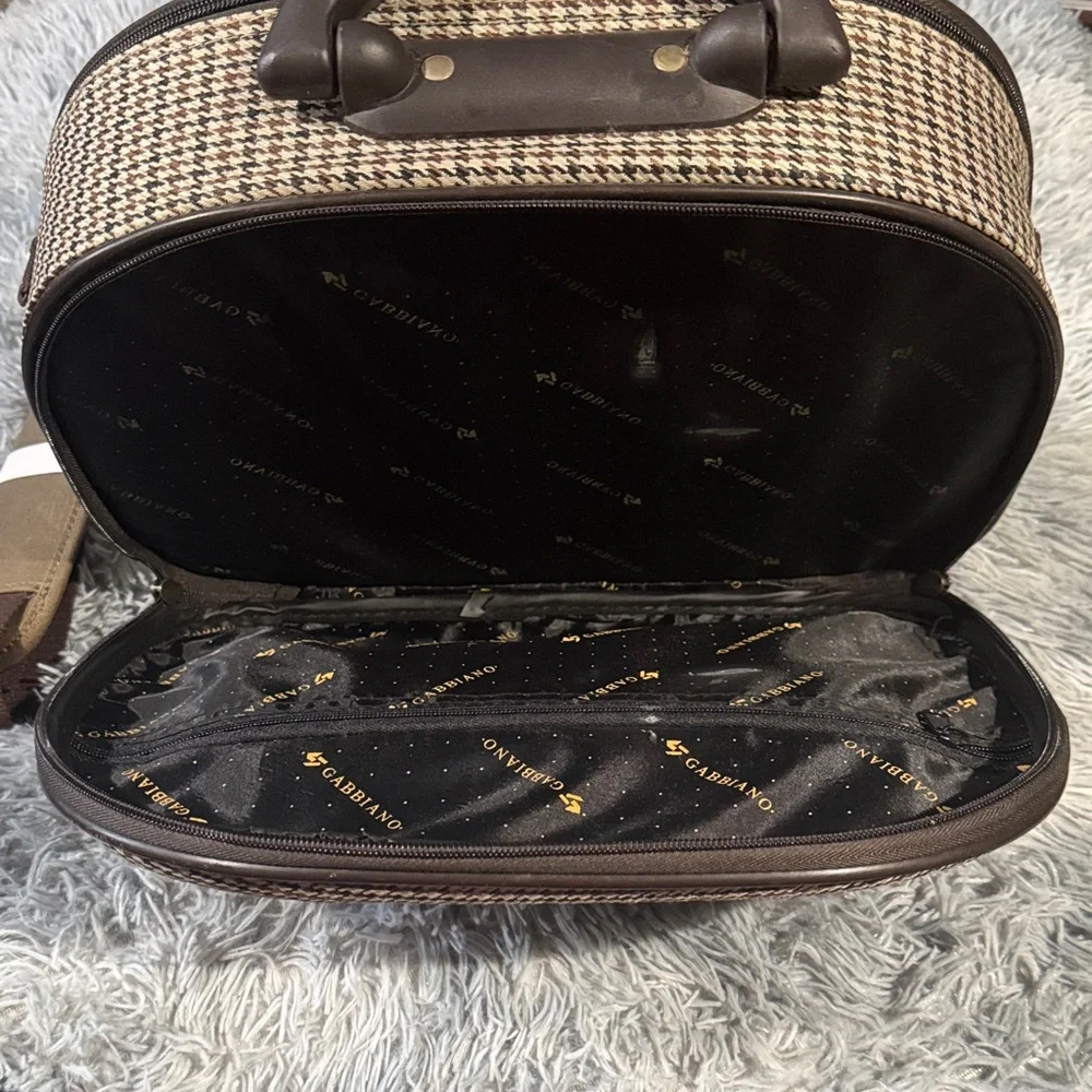 Classic Houndstooth Messenger Bag with Leather Accents